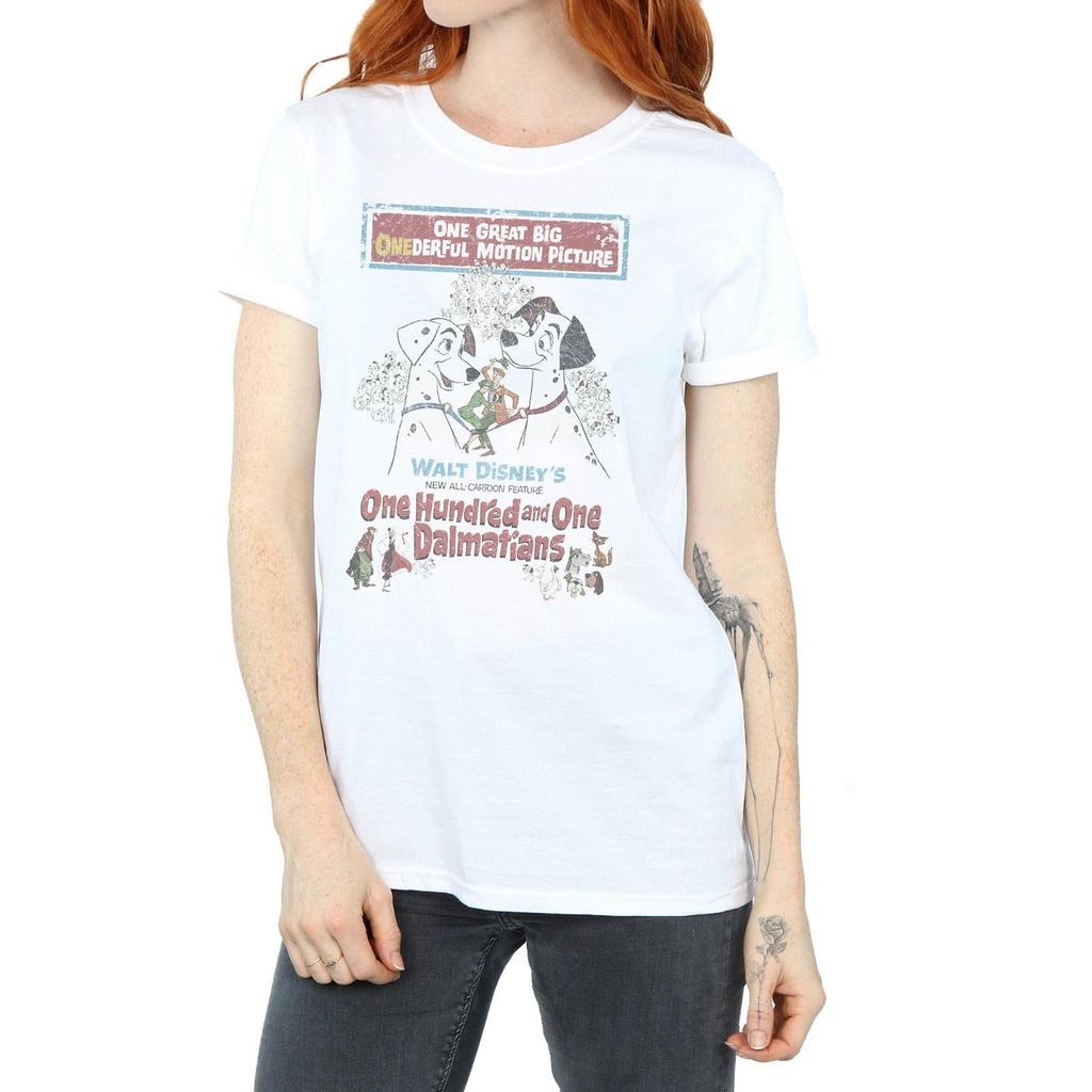 101 Dalmatians Womens/Ladies Poster Cotton Boyfriend T-Shirt
