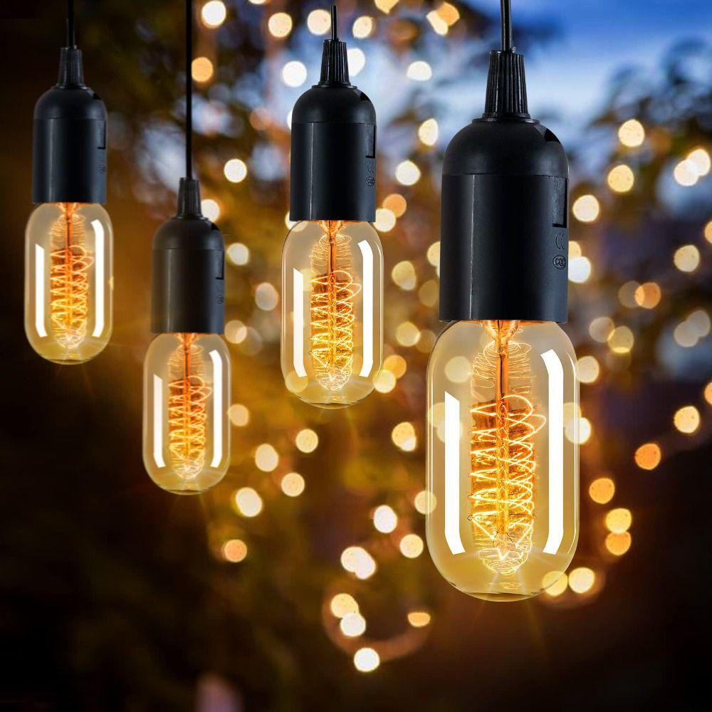 4pcs Long Lasting Edison Bulb Energy Saving Vintage Lamp Incandescent Filament Bulb  Indoor Lighting
