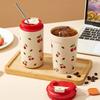 Portable Plastic Coffee Cup Mug With Lid Heat-Resistant Sealed Water Cup Portable Drinking Cup For Students Adult