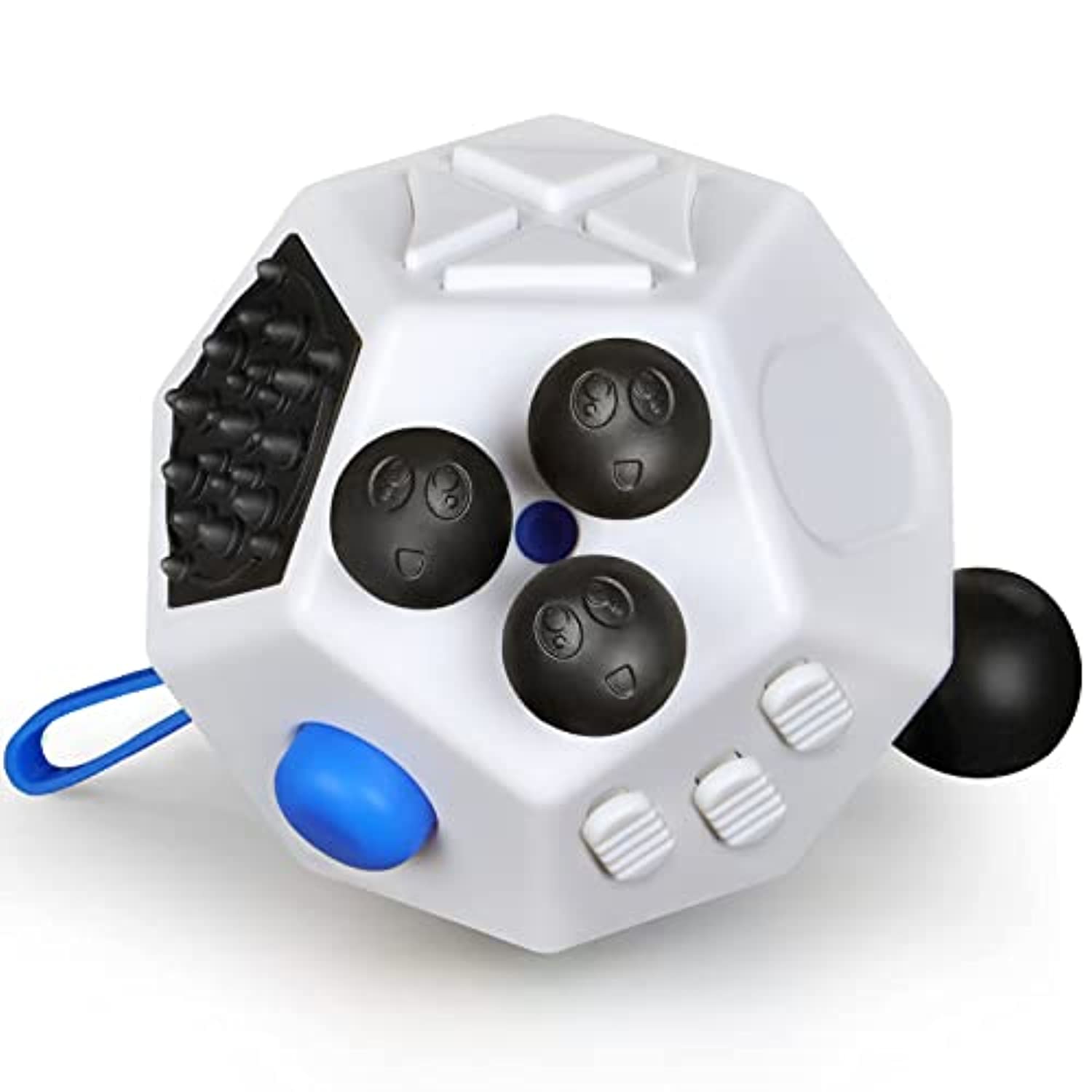 

12-сторонний кубик-фиджет, игрушка-фиджет додекагона для детей и взрослых, снятие стресса и тревоги, депрессия, анти-с СДВГ, СДВГ, ОКР, аутизм 7.5x7x6.2cm белый