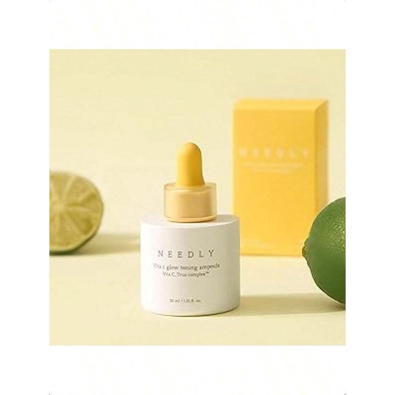 NEEDLY Vita C Glow Toning Ampoule 30ml, Lightweight Brightening Ampoule With Vita C Complex | For Tone Improvement And Moisturizing