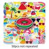 50 Summer Fresh Stickers Personalized Cartoon Summer Beach Decoration Mobile Phone Case Water Cup Gum Stickers