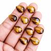 Tigerauge Edelstein, Tropfenförmiger Polierter Cabochon Loser Stein, Goldbraunes Tigerauge zur Schmuckherstellung
