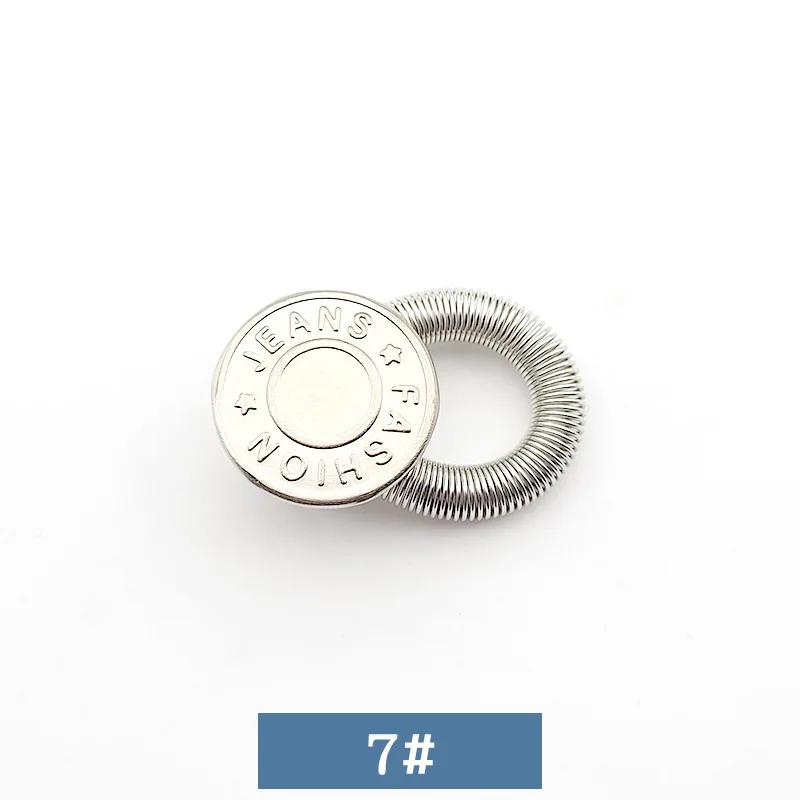 Detachable Jeans Waist Adjustment Buckle Metal Button Extender for DIY Pants Jeans Free Sewing Waist Extenders Buttons