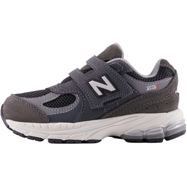 New Balance Kids 2002 Hook and Loop Grey Black IV2002RA 25