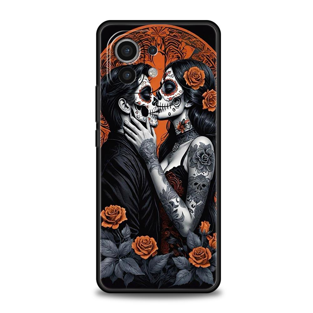 

Phone Case Cover for Xiaomi Mi 17 15 14 13 12 11 Ultra 15T 14T 13T 12T 11T Pro Lite 5G Soft TPU Capas Skeleton Love Skull Capas Xiaomi 13T Pro
