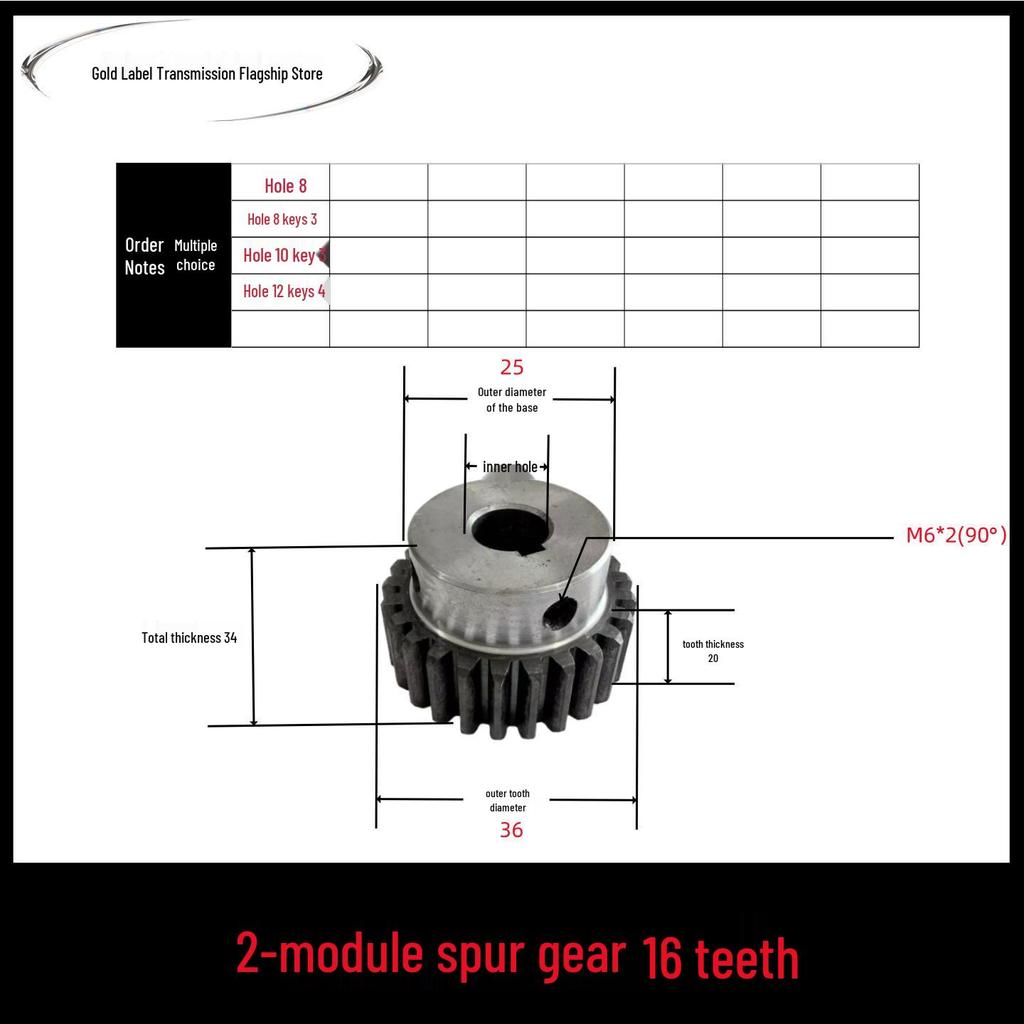 Boss Gear 2: Customizable Spur Motor with Shoulder Gear Module