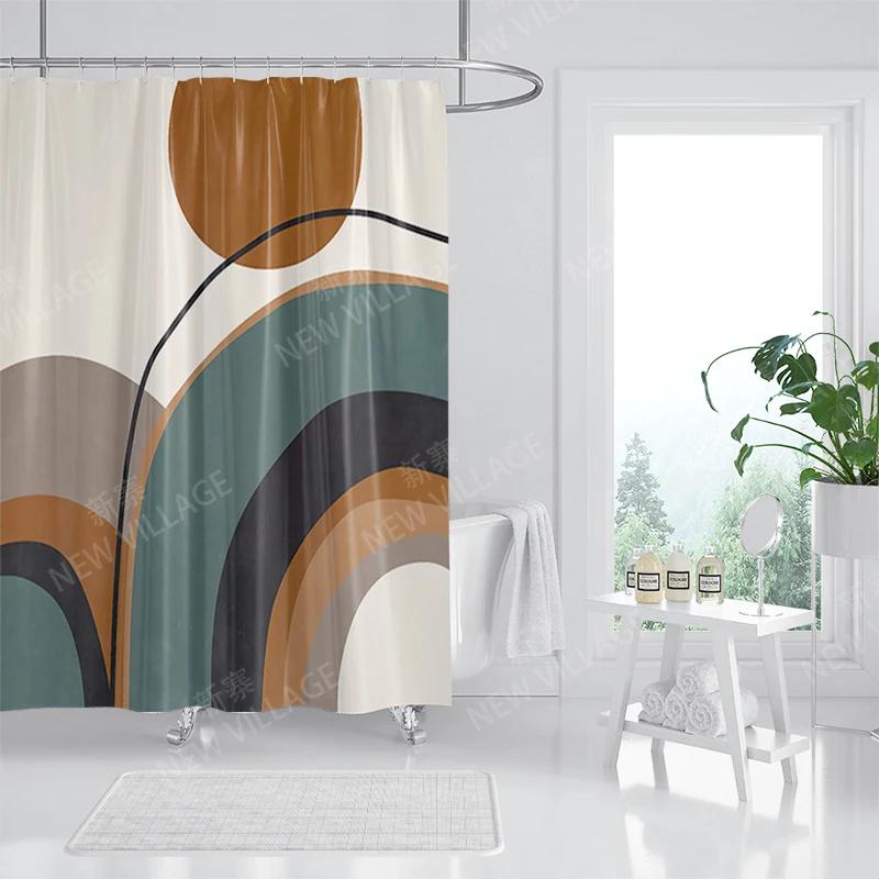 Vodotěsný látkový sprchový závěs Koupelnové závěsové doplňky 180x200 Koupelnový závěs do sprchy 240*200 severský boho dekor 240x200