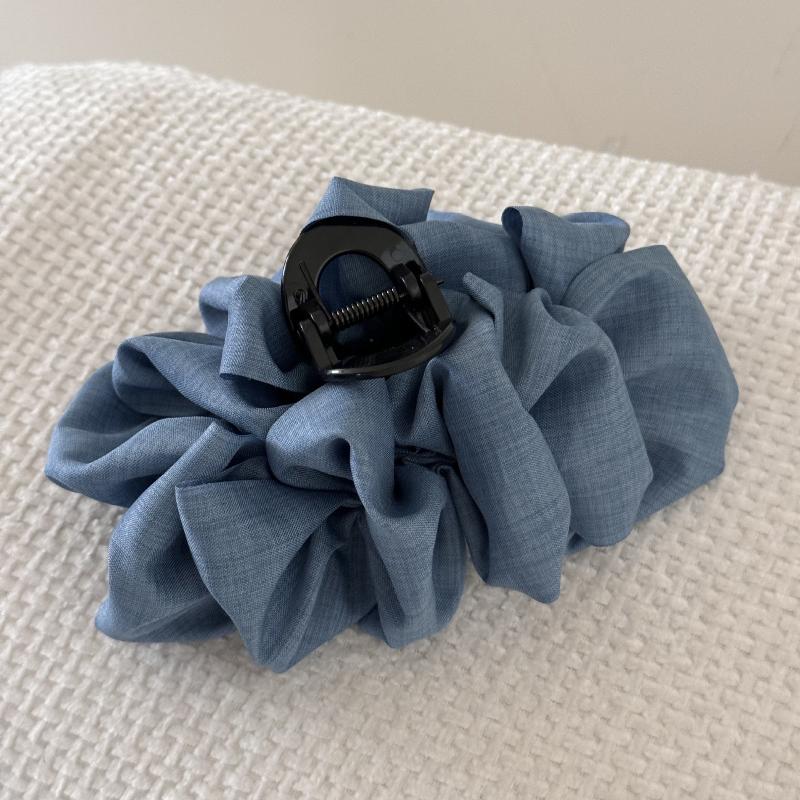 Retro Pleats Hair Clip For Women Solid Color Hairpins Ponytail Holder Claw Headwear  Hair Accessories