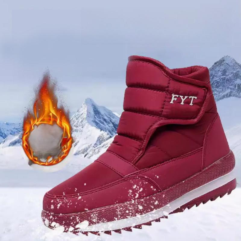 

Snow Boots Men s Shoes with Plush and Thickened Women s Shoes Waterproof High Top Middle-aged and Elderly Cotton Shoes Warm and Thick Cotton Shoes 35