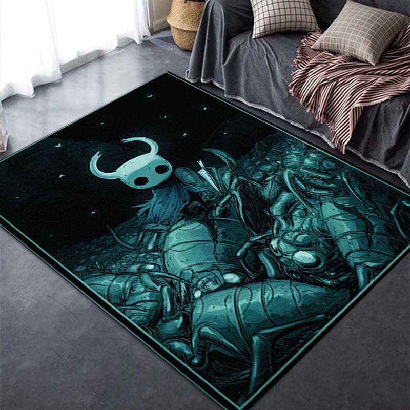 2025 Neuer Hollow Knight Teppich für Wohnzimmer Schlafzimmer Zuhause Sofadekoration, Kinderspiel Rutschfeste Fußmatte 43
