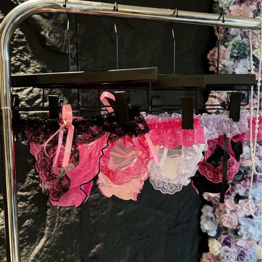 Women's Sexy Color Block Lace Strappy Low-Rise Panties