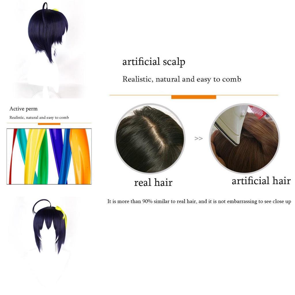 Love Chunibyo Other Delusions Takanashi Rikka 30cm Purple Cosplay Wig