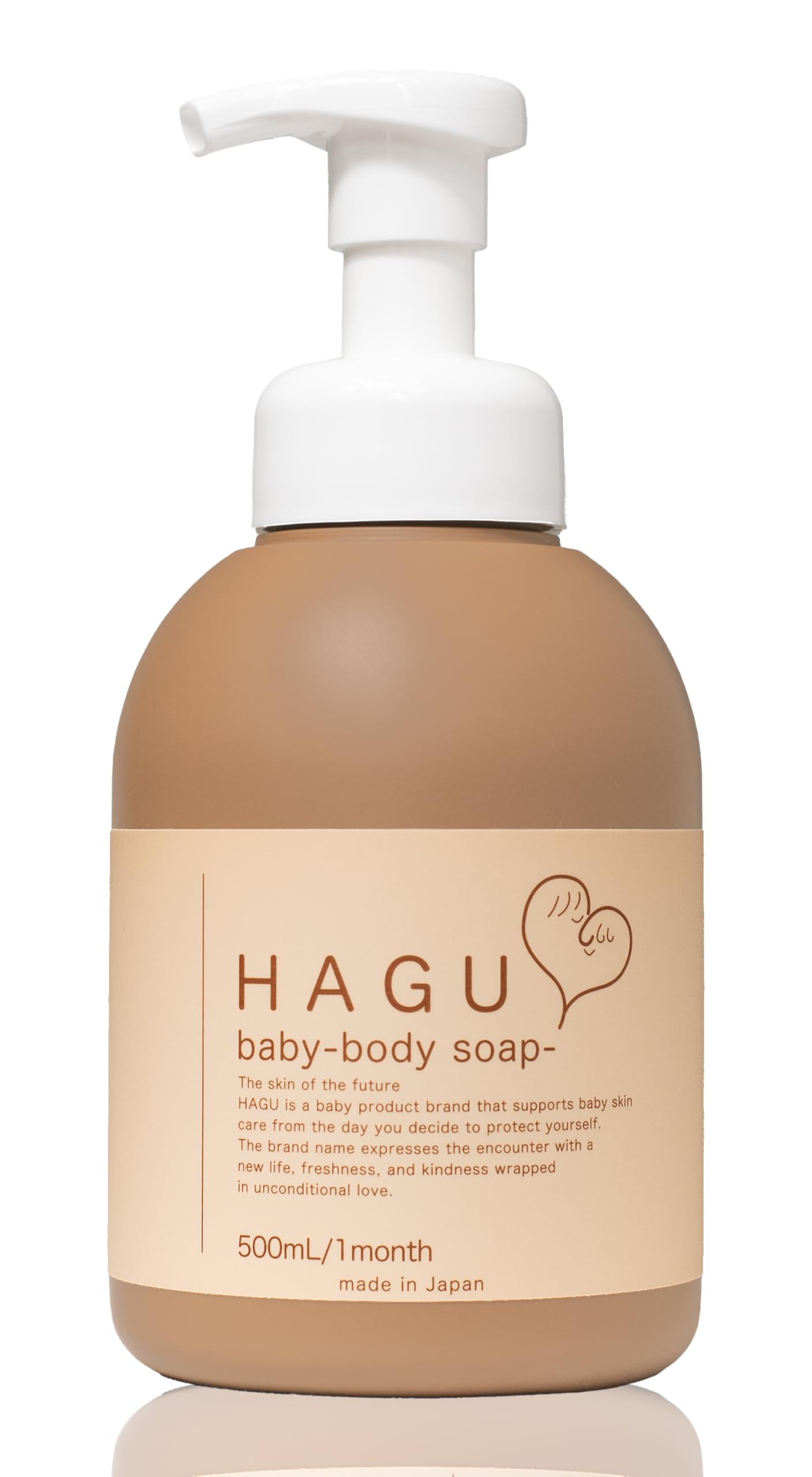 

HAGU Hug Baby Пенка для мытья тела для младенцев Увлажняющее мыло для тела 500 мл Без добавок Без отдушек