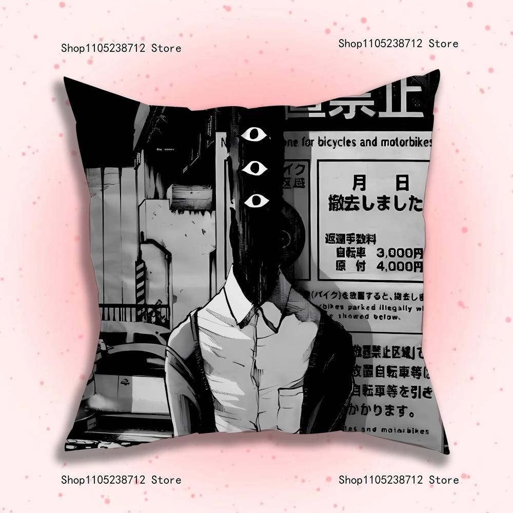 G-Goodnight P-Punpun Anime Pillow Case Anti-Dustmite Pillowcase Invisible Zipper Silky Short Plush Sofa Cushion Cover