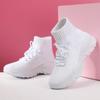 High Elasticity Large Base Breathable Casual Fashion Short Boots Thick Base Comfort Korean Style Knit Couple Stretch Socks Shoes