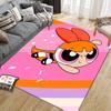 Powerpuff Girls Blossom Bubbles Buttercup Square Area Rug, Non-Slip Floor Mat for Bedroom, Perfect Gift for Fans.chl