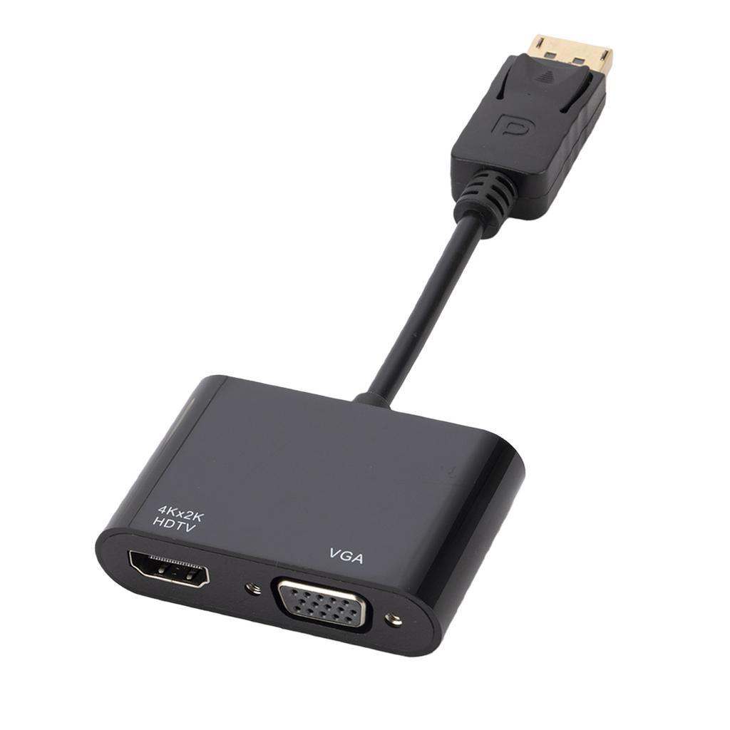 2 in 1 to HDTV VGA Cable Gold Plated 4K Display Cable Male to Male for Computer Desktop Monitor