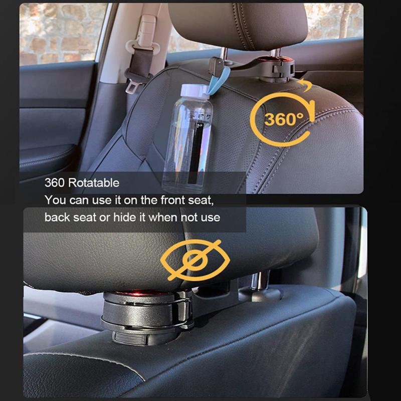 2 Stück Versteckter Auto-Haken Multifunktionaler Handyhalter Universal 360 Grad Drehung