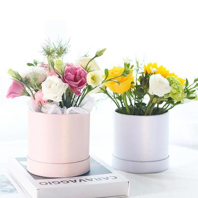 Cutie De Flori 12Cm Rotunde Cutii Cadou Carton Petrecere Nunta Decor Floreala Trandafir