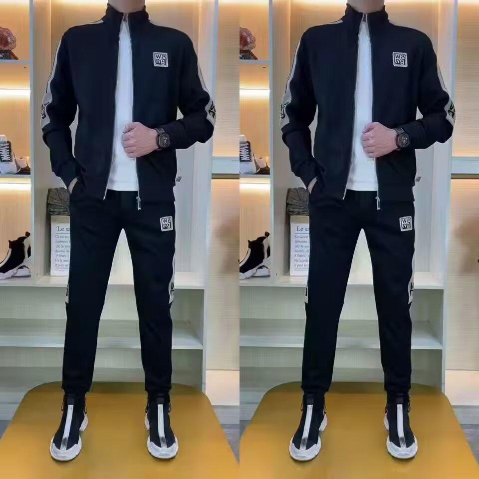 Men's Trendy Elastic Sportswear Two-Piece Set - Autumn/Winter Casual Outfit