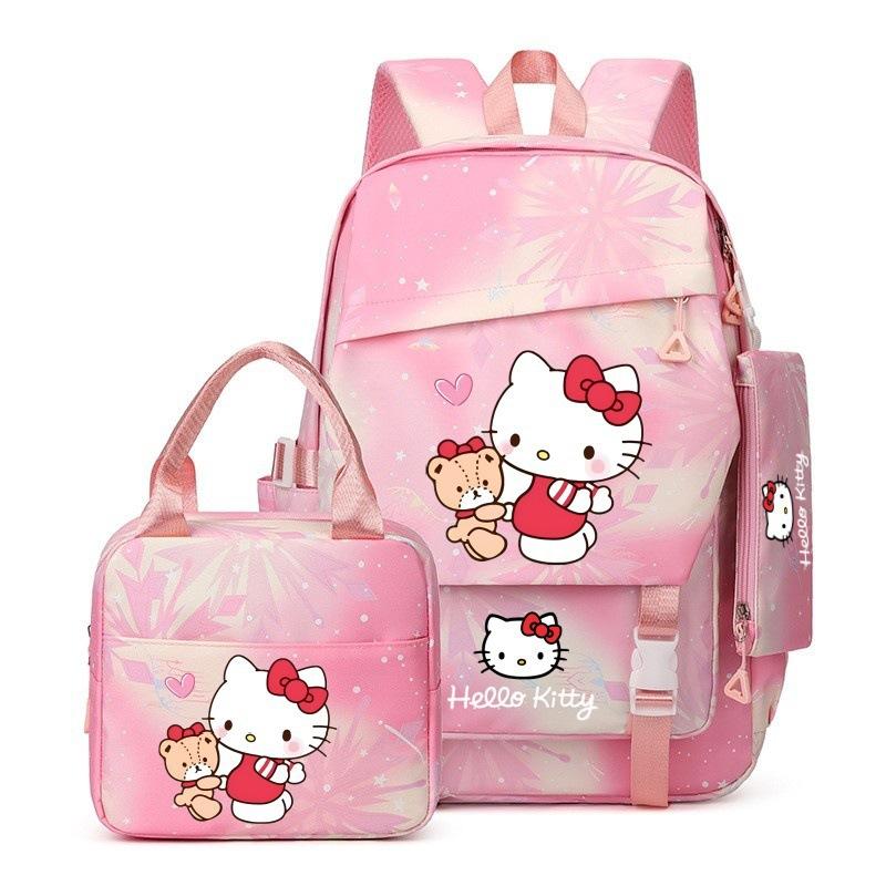3-teiliges Schulrucksack-Set für Schüler Große Kapazität Oxford-Stoff Schultasche mit Schultergurt und Federmäppchen