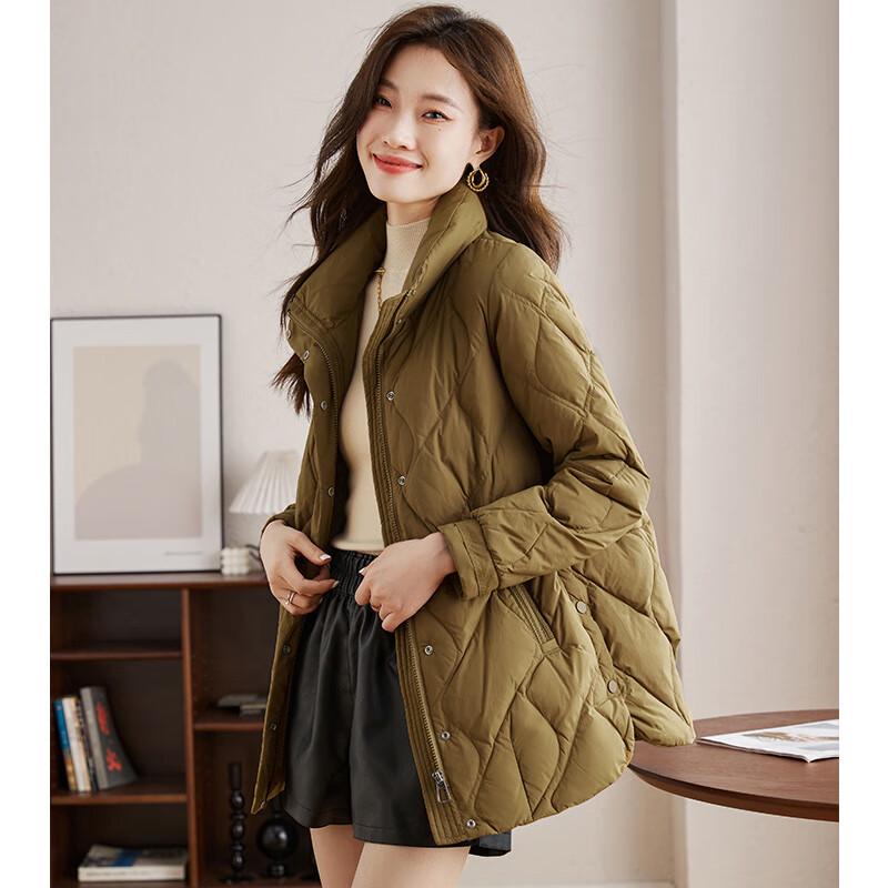 Women's Fashion Casual White Duck Down Jacket