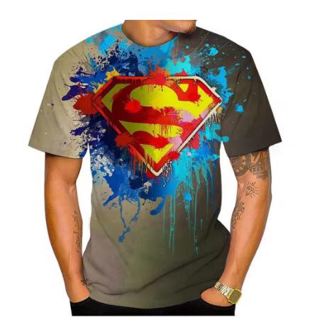 Summer Fashion Cool Superhero 3D Printed Men's T-Shirt Neutral Casual Retro Short Sleeve