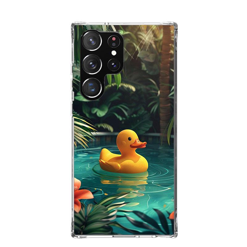 Rubber Ducks Swimming Pool Phone Case For Samsung Galaxy S26 S25 Edge S24 S23 FE S22 Ultra S21 Plus S20 + Fundas Cover Coque Gal