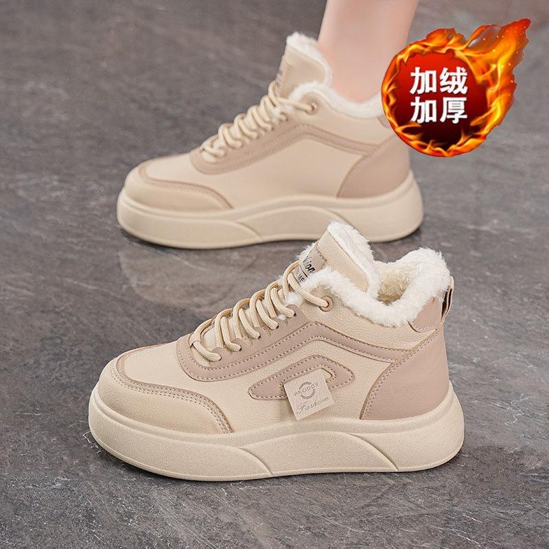 22 Winter Velvet High-top Shoes Thick-soled Thickened Warm Cotton Shoes Casual Sports Shoes Board Shoes