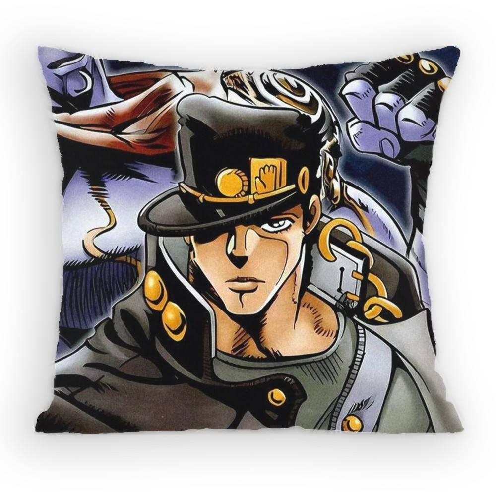 Anime JoJo Kujo Jotaro Pillow Case Sofa Living Room Bedroom Headboard Backrest Cushion Square Cushion Nap Time
