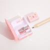Book Shape Pencil Eraser Sharpener Set Less Rubber Debris Pencil Cutting Tools  Student