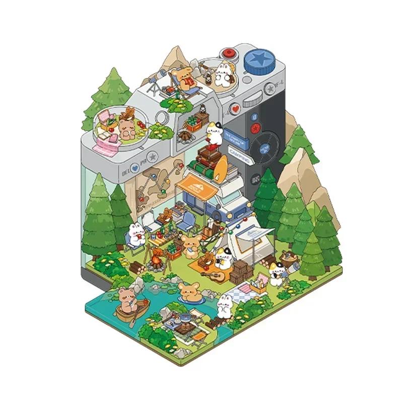 

New Infeelme PET 3D Landscape Scenes DIY Cartoon Children Paster Toy Decompression for Adult Material Stickers Scrapbooking