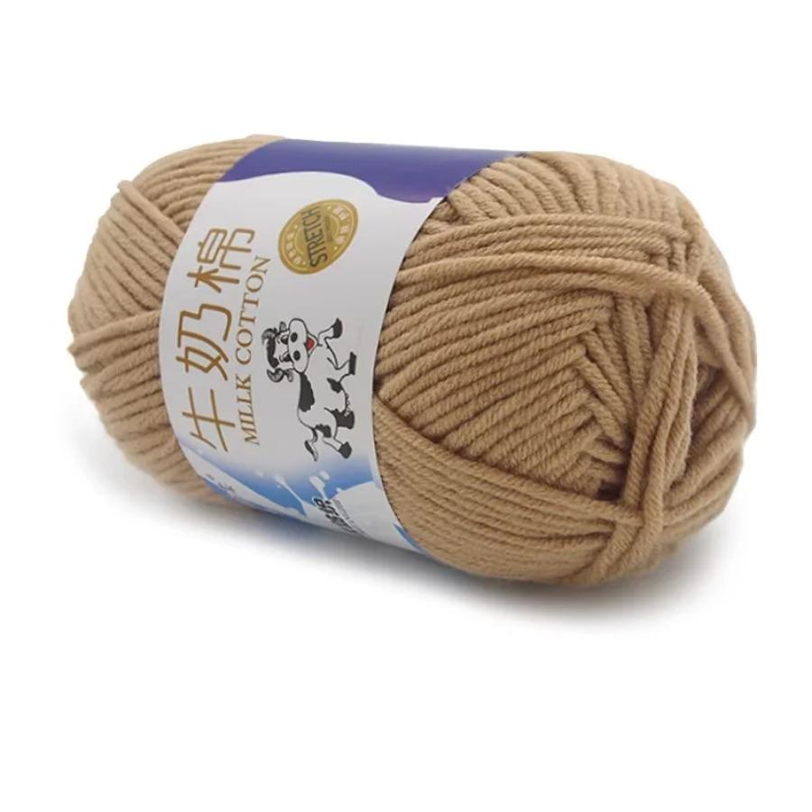 1Pc 50g Crocheting Milk Cotton Yarn Hand Knitting Sweater Blanket Hat Threads Crochet Amigurumi Bag Line 95m