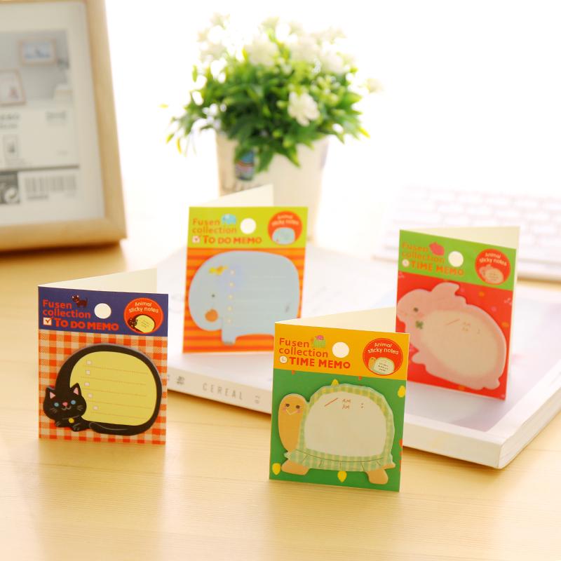 Buy 8pcs Cute Animal To Do Memo Pad Set Mini Sticky Notes Panda Rabbit ...