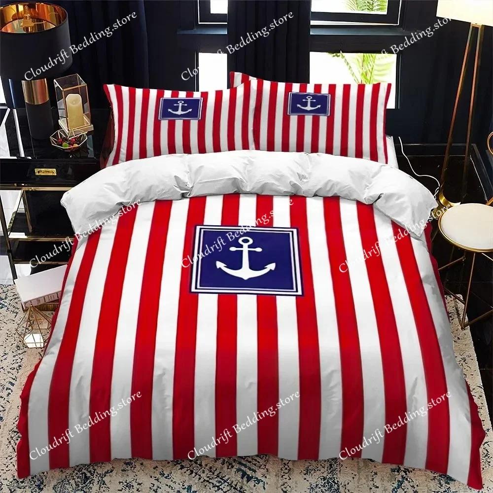 Maritim Serie Bettwäsche Set Jungen Mädchen Twin Queen Size Bettbezug Kissenbezug Bett Kinder Erwachsener Mode Heimtextilienextile026