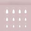 24pcs  Flower Almond Nail Pink Tender Gradient Floral Nail Art, Spring Romantic Fake Nail Product, Medium Long Wearing Nail