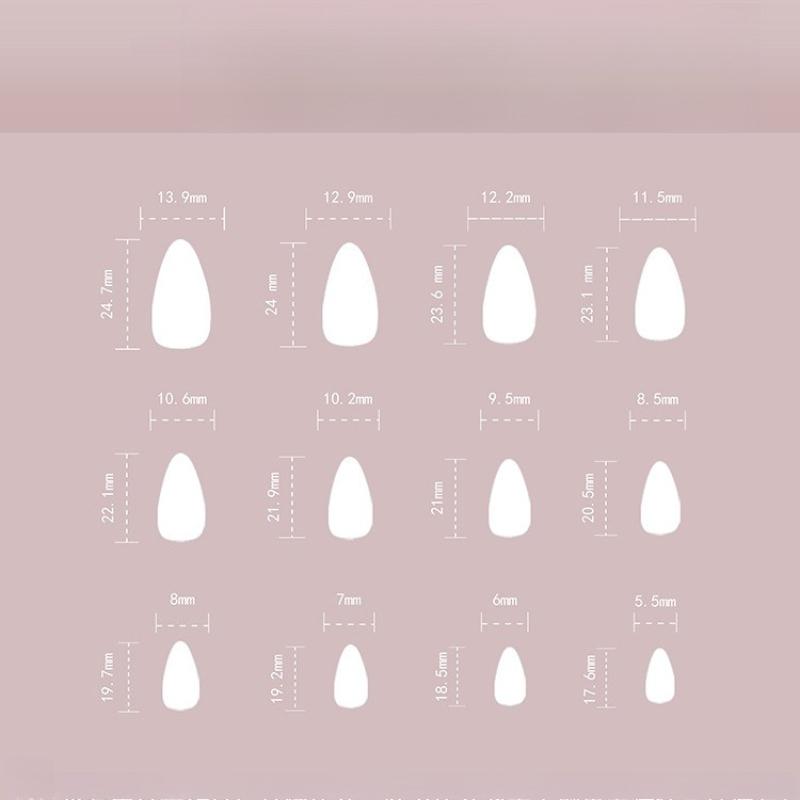 24pcs Flower Almond Nail Pink Tender Gradient Floral Nail Art, Spring Romantic Fake Nail Product, Medium Long Wearing Nail