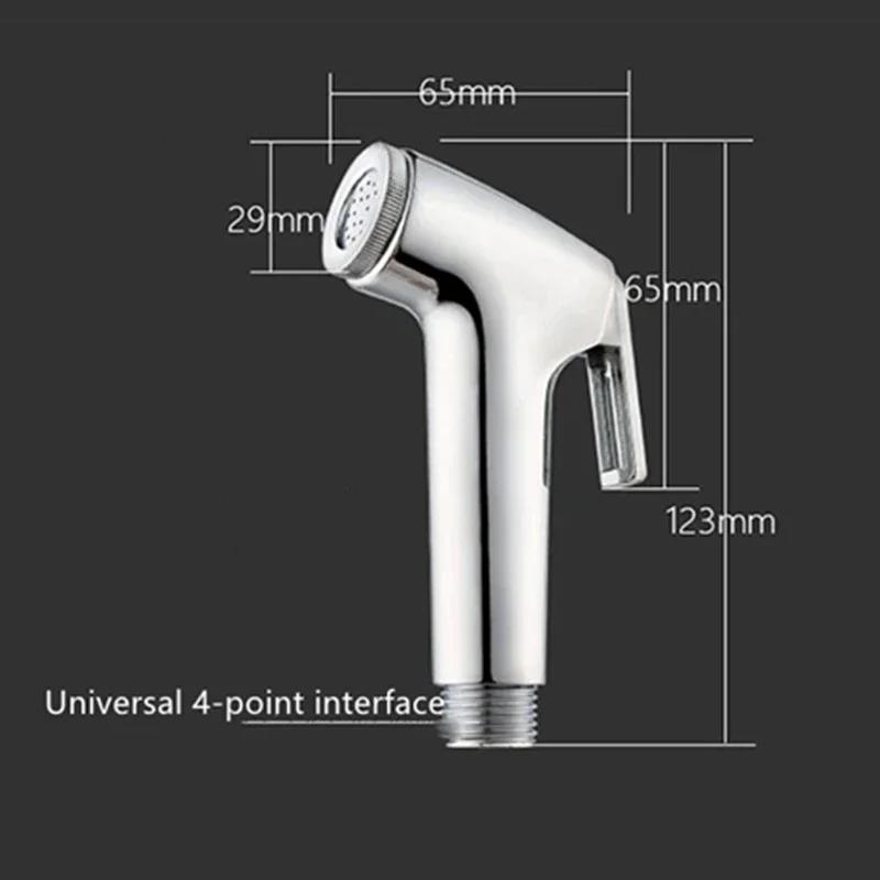 Dual Control Double Handle Stainless Steel Faucet 1 in 2 out Handheld Bidet Toilet Water Sprayer - Bathroom Accessory