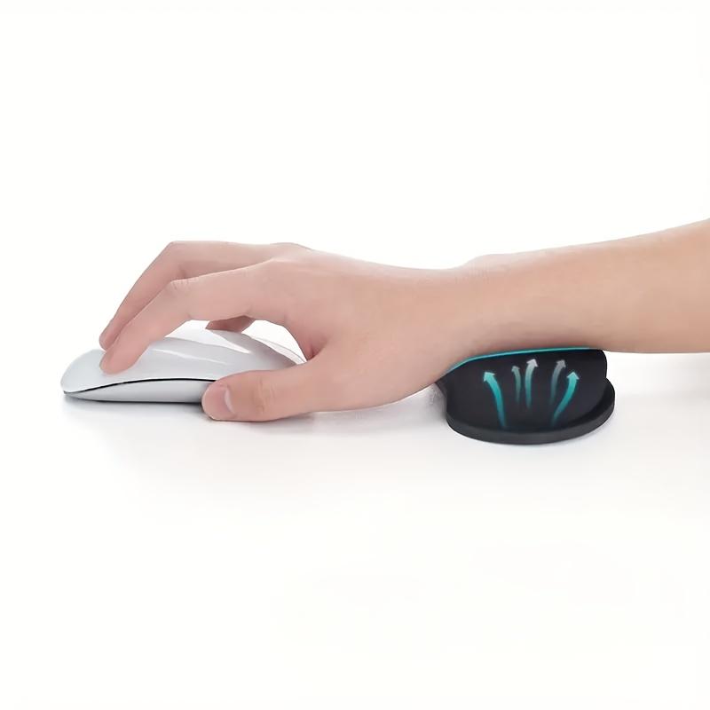 1pc Ergonomic Wrist Support Mouse Pad & Arm Rest Non-Slip Base, Comfortable Polyester Surface for Computer Users,Office & Home Desk Accessory