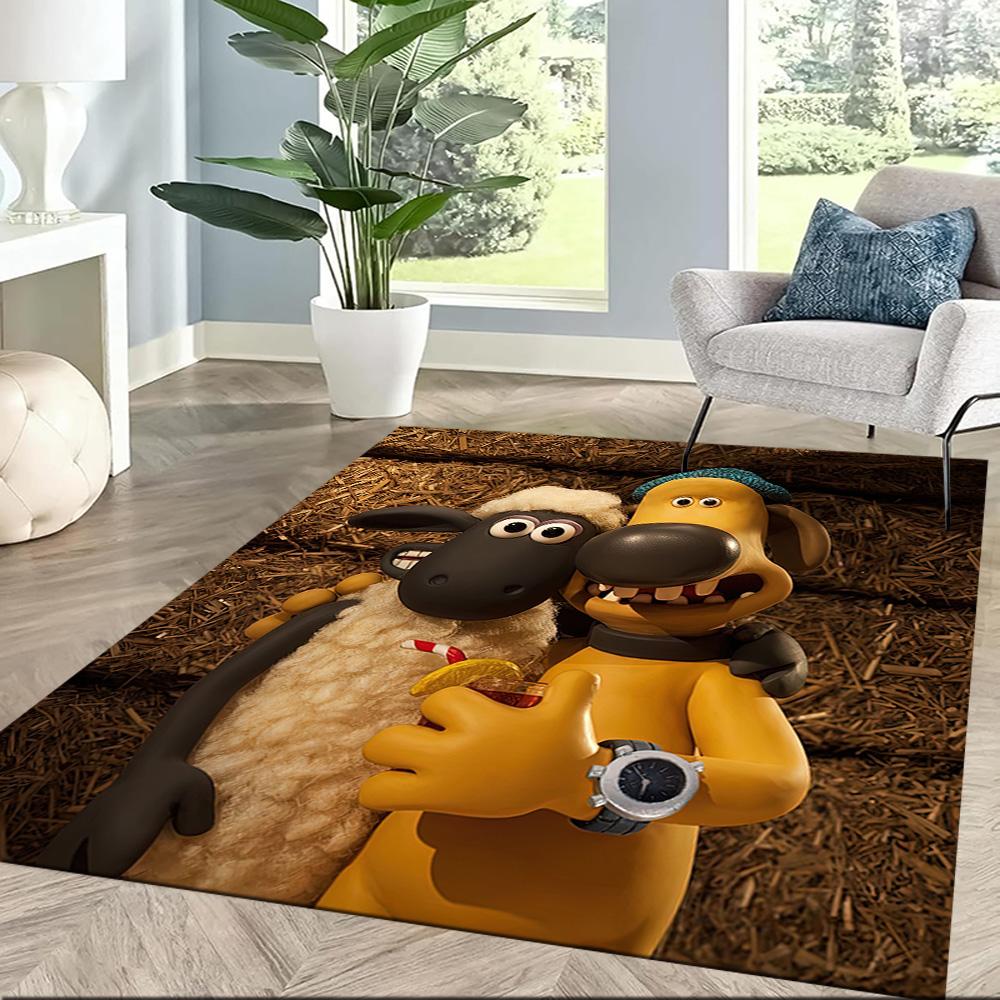 Shaun Sheep Square rugs are a great choice for living rooms, bedrooms, home décor, and as gifts.
