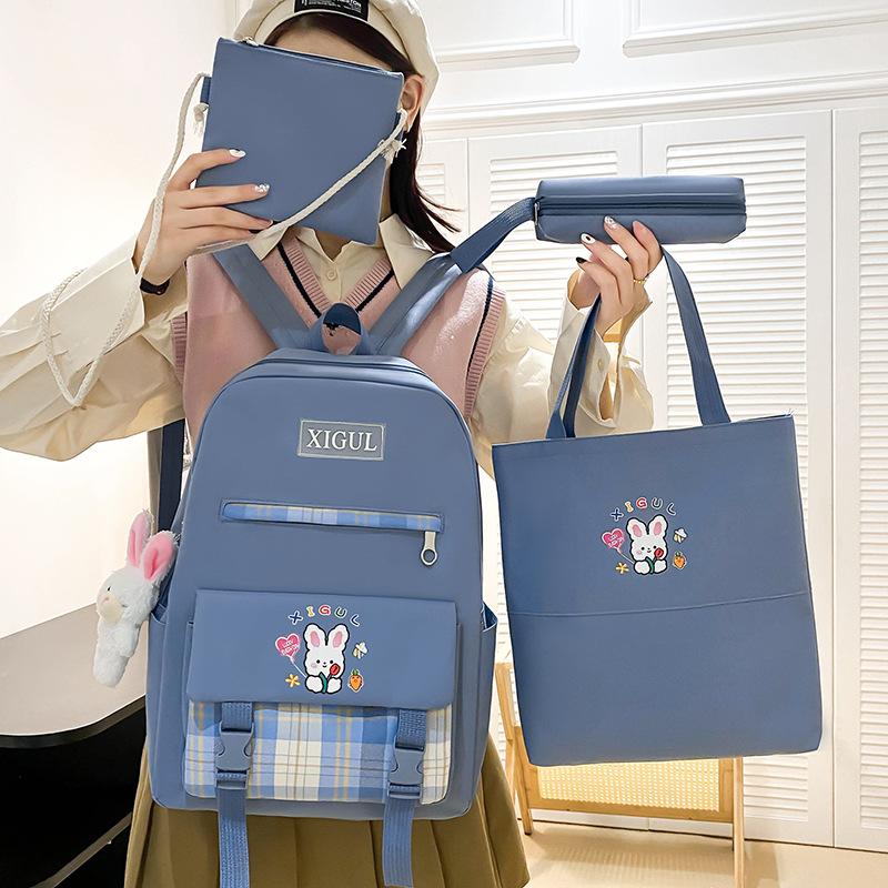 School bag, student school bag, female primary school student, junior high school student, large capacity backpack, small fresh outdoor