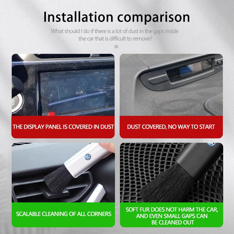 For Volkswagen VW Car Air Outlet Cleaning Brush Retractable Dusting Brush Tool Golf 4 5 6 7 Polo Jetta Sagitar Magotan Passat B5 zj1
