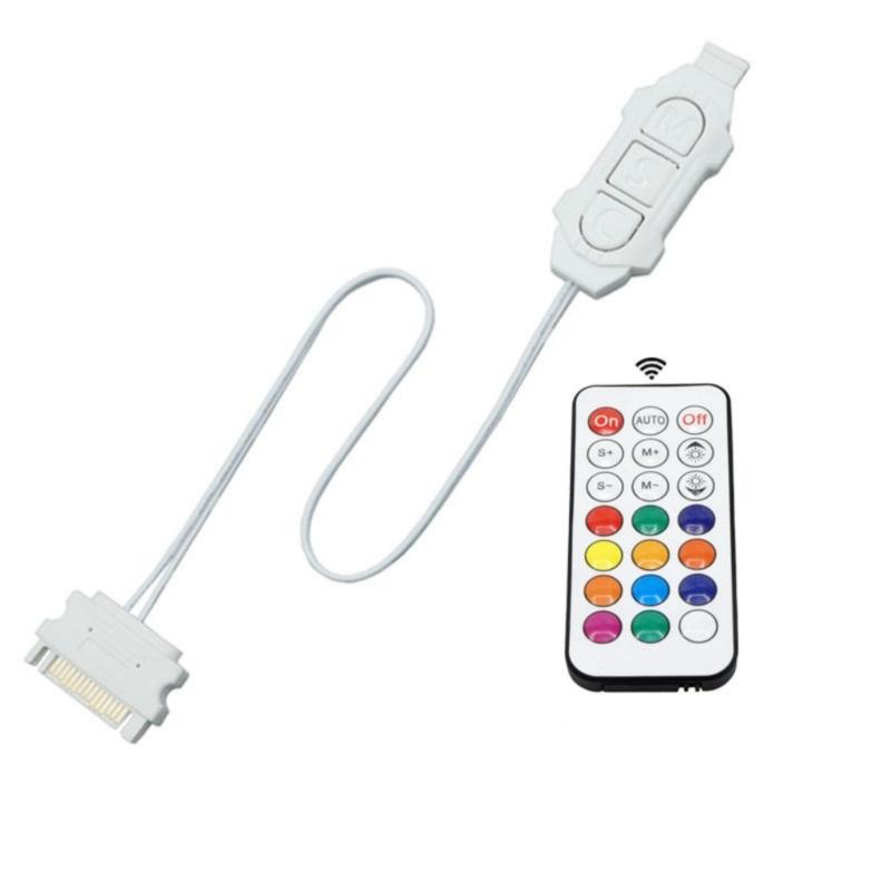

Mini ARGB Lighting Controller Manual Switching White/BlackVersion 5V 3Pin Color Synchronization Mini PC Accessory