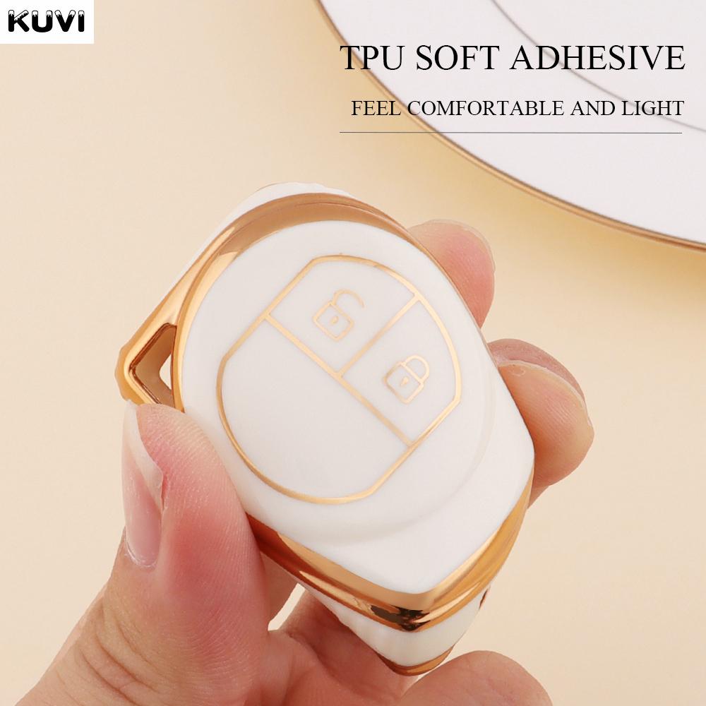 New Gold Edge Design Tpu Key Case Full Cover For Suzuki Grand Vitara Swift Liana Window Sx4 Jimny Samurai Amagatarai 2 Btn
