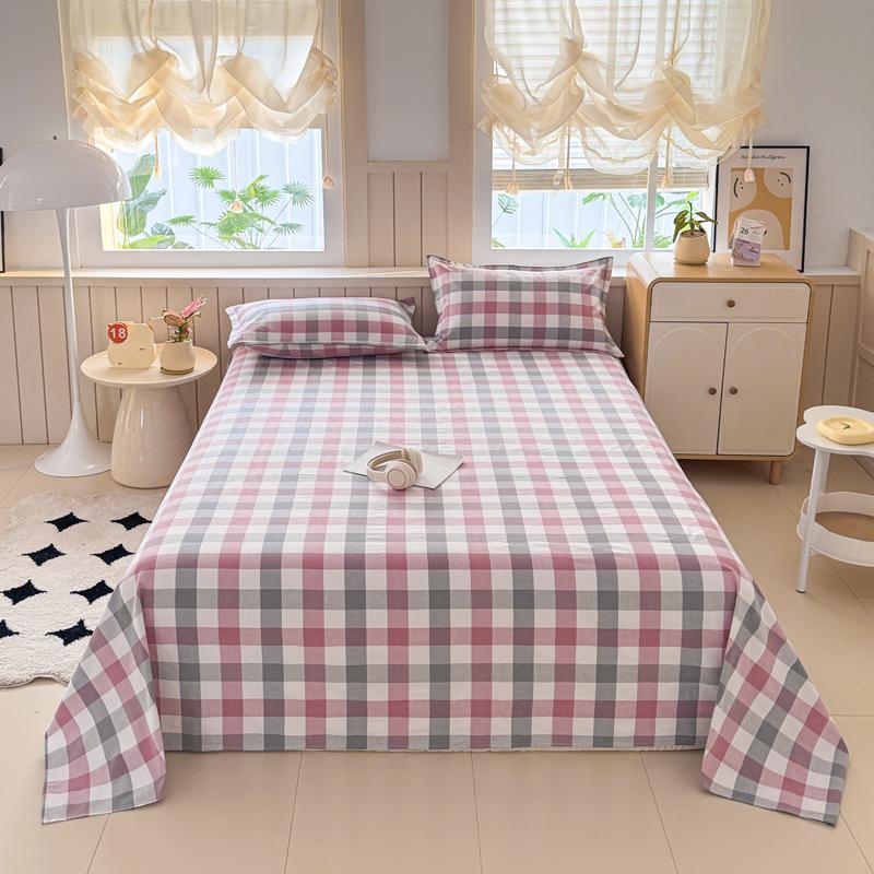 Cotton Thickened Bed Sheet 1pc Plant Flowers Printed Single Double Top King Sheets Pure Cotton Single Size Kids Bed Linen