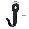 5pcs/set Hooks 40mm Mini Alloy Hangers w/screws Black/White/Silver Wall Mounted Hanging Keys Coat Bag Hat Mask Bathroom Kitchen