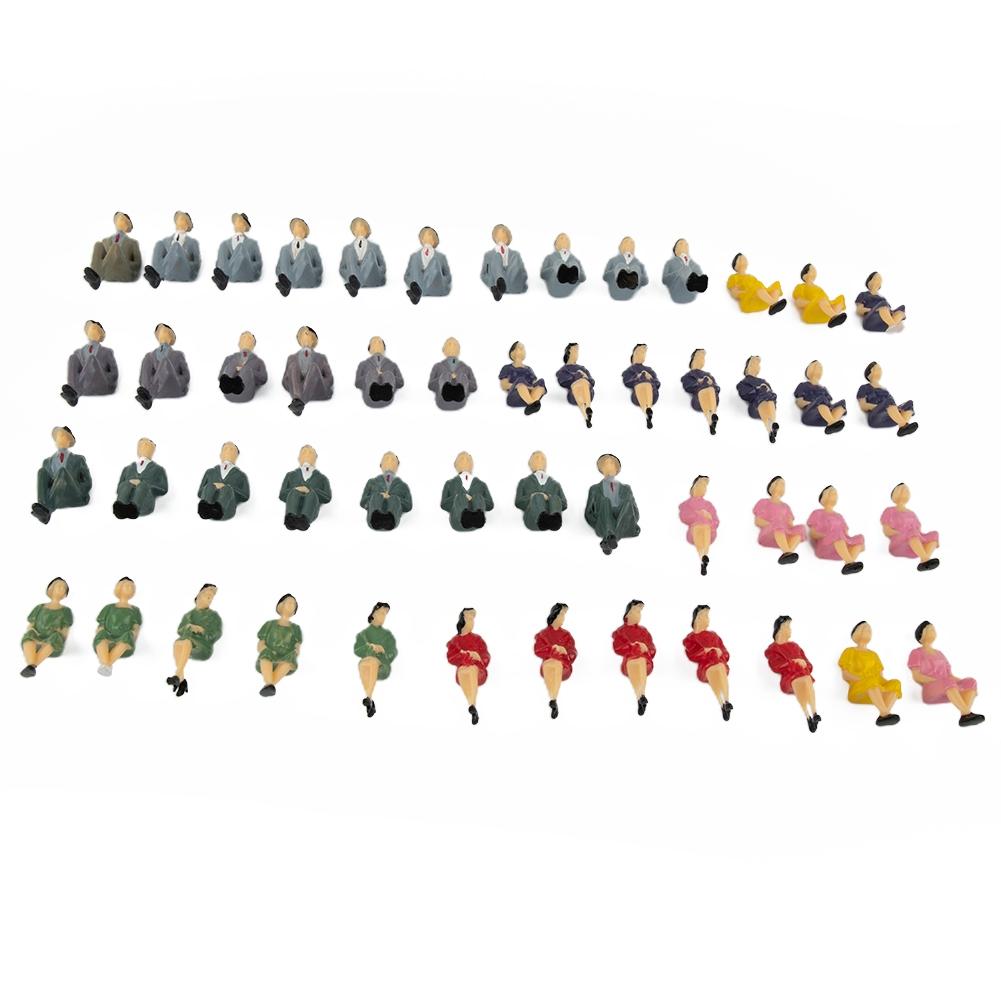 Multicolor Sitting Figures Painted People Sitting 20x44x34 Mm