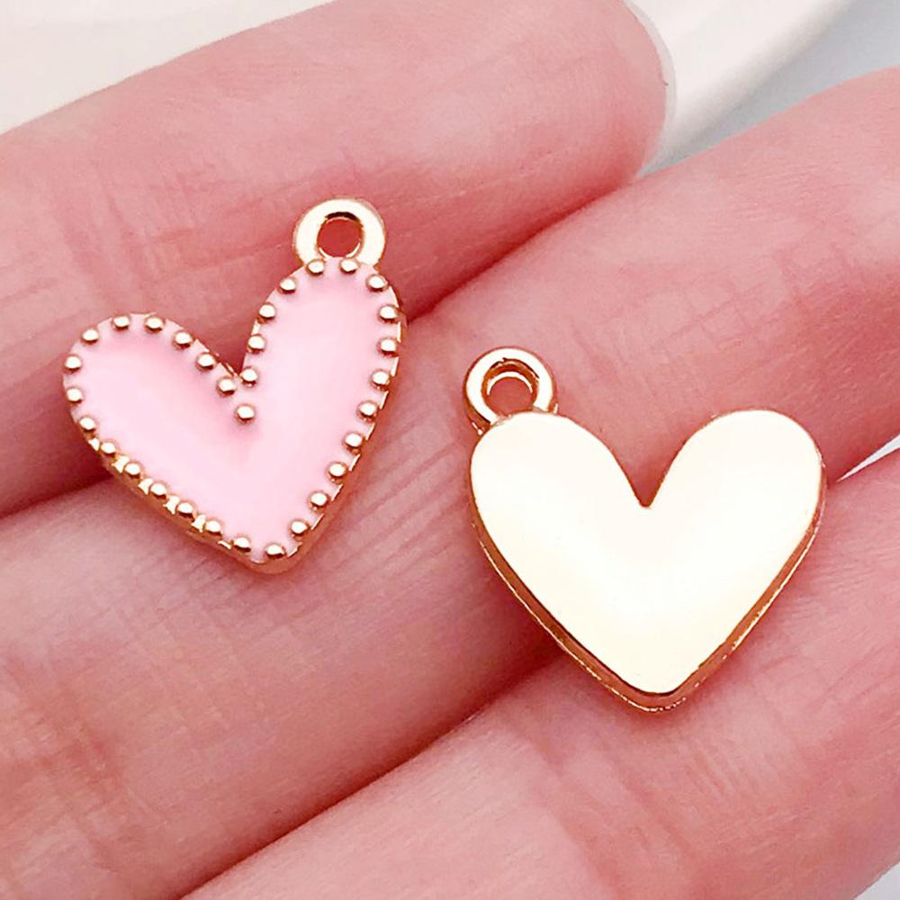 Red And Love Heart Peach Jewellery Accessories Diy Bracelet Keychain Necklace Pendant Alloy Oil Drop