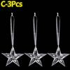 Clear Crystal Snowflake Icicle Pendants Acrylic Christmas Tree Ornaments Holiday New Year Home Party Hanging Decoration Supplies